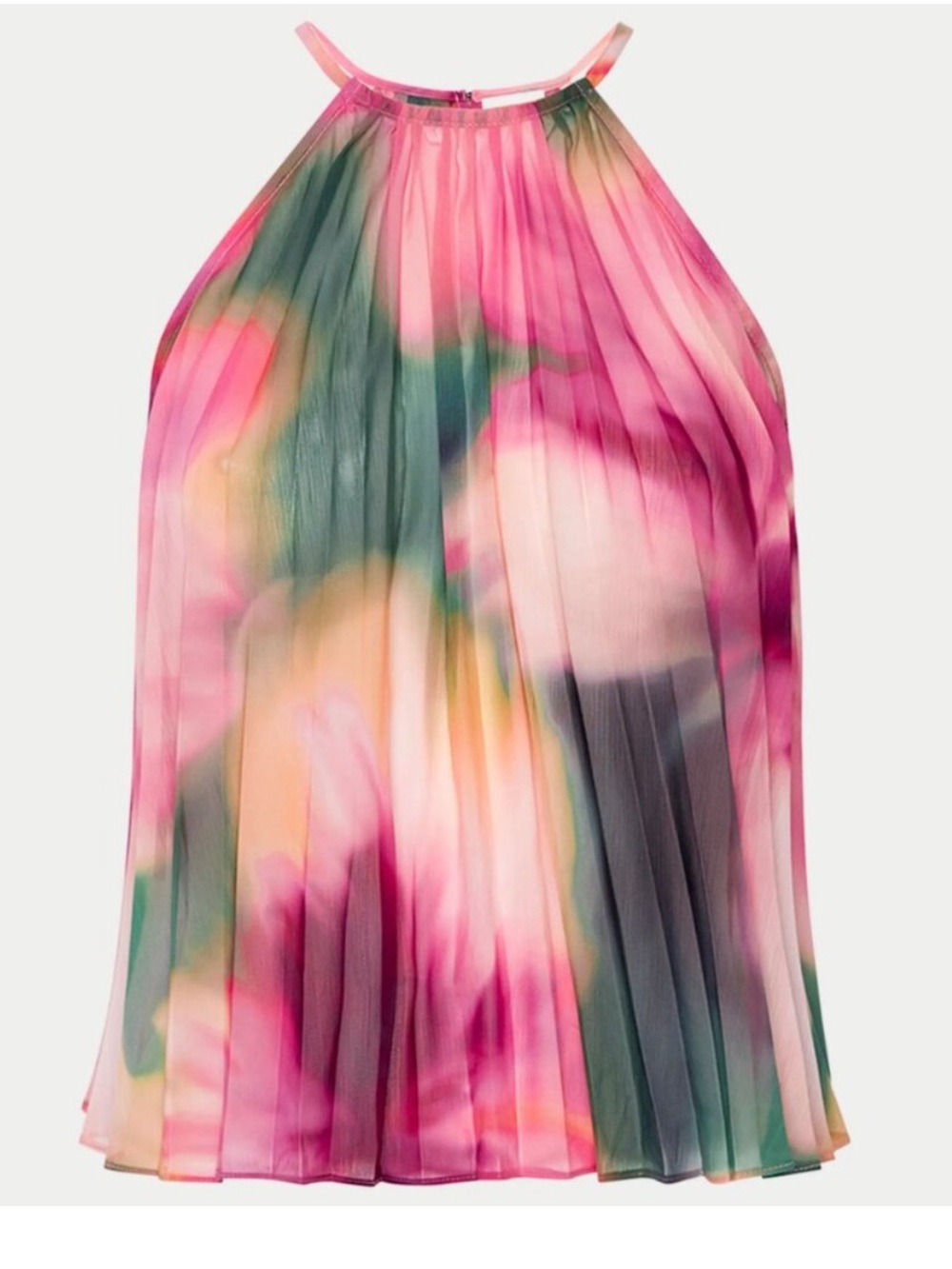MISA Blurred Hibiscus Myra Chiffon Top